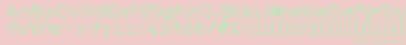 Asylum Font – Green Fonts on Pink Background