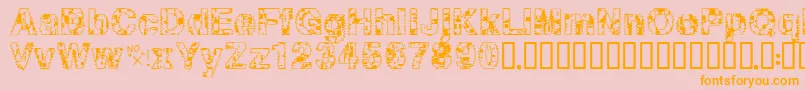 Asylum Font – Orange Fonts on Pink Background