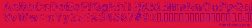 Asylum Font – Purple Fonts on Red Background