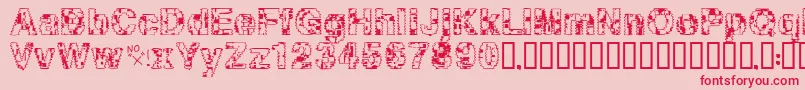 Asylum Font – Red Fonts on Pink Background