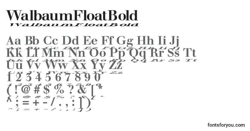 Шрифт WalbaumFloatBold – алфавит, цифры, специальные символы