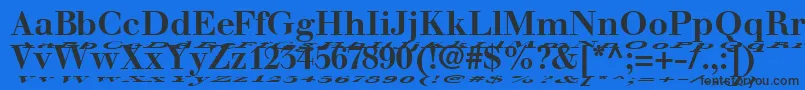 Шрифт WalbaumFloatBold – чёрные шрифты на синем фоне