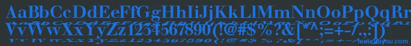 WalbaumFloatBold Font – Blue Fonts on Black Background