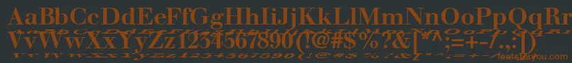 WalbaumFloatBold Font – Brown Fonts on Black Background