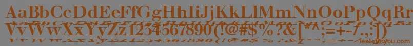 WalbaumFloatBold Font – Brown Fonts on Gray Background