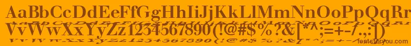 WalbaumFloatBold Font – Brown Fonts on Orange Background