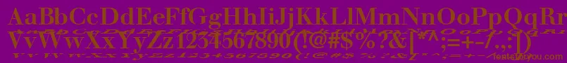 Шрифт WalbaumFloatBold – коричневые шрифты на фиолетовом фоне