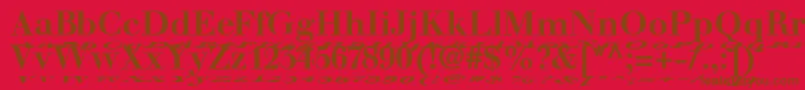 WalbaumFloatBold Font – Brown Fonts on Red Background