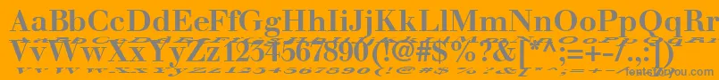 WalbaumFloatBold Font – Gray Fonts on Orange Background