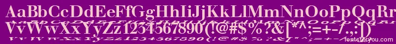 WalbaumFloatBold Font – Pink Fonts on Purple Background