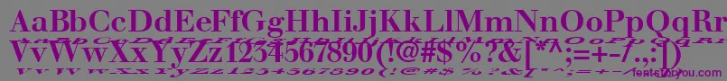 WalbaumFloatBold Font – Purple Fonts on Gray Background