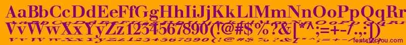 WalbaumFloatBold Font – Purple Fonts on Orange Background