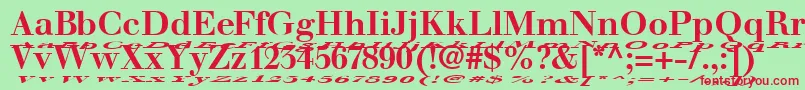 Шрифт WalbaumFloatBold – красные шрифты на зелёном фоне