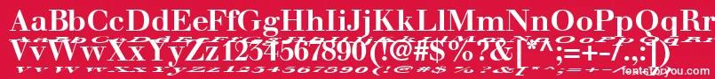 Шрифт WalbaumFloatBold – белые шрифты на красном фоне