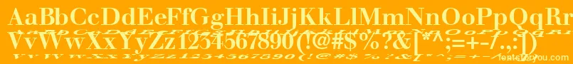 WalbaumFloatBold Font – Yellow Fonts on Orange Background