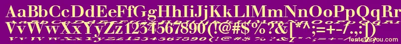 WalbaumFloatBold Font – Yellow Fonts on Purple Background