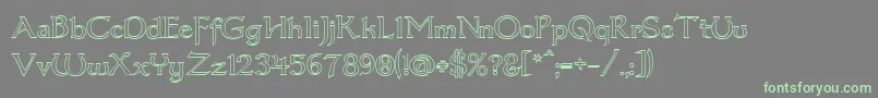 Dumbledor3Outline-Schriftart – Grüne Schriften auf grauem Hintergrund