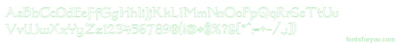 Czcionka Dumbledor3Outline – zielone czcionki