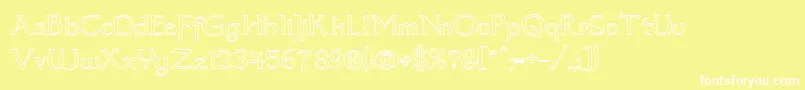 Шрифт Dumbledor3Outline – белые шрифты на жёлтом фоне