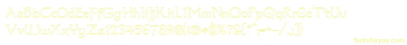 Dumbledor3Outline-fontti – keltaiset fontit