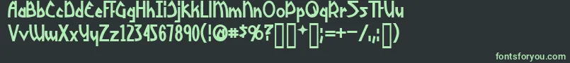 Шрифт YoshiBold – зелёные шрифты на чёрном фоне