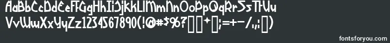 YoshiBold Font – White Fonts on Black Background