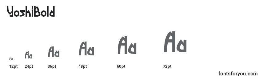 YoshiBold Font Sizes