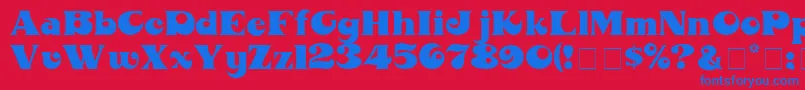 BarraconDisplaySsi Font – Blue Fonts on Red Background