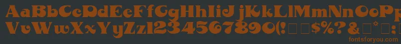 BarraconDisplaySsi-Schriftart – Braune Schriften auf schwarzem Hintergrund