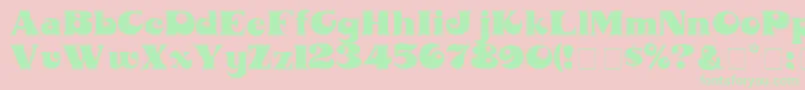 BarraconDisplaySsi Font – Green Fonts on Pink Background