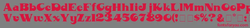 BarraconDisplaySsi Font – Red Fonts on Gray Background