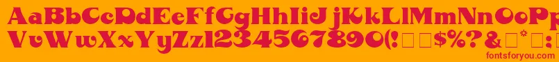BarraconDisplaySsi Font – Red Fonts on Orange Background
