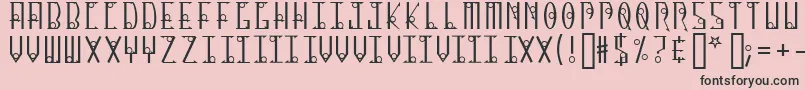 ThirteenOClock Font – Black Fonts on Pink Background