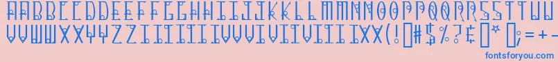 ThirteenOClock Font – Blue Fonts on Pink Background