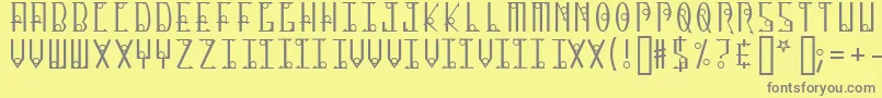 ThirteenOClock Font – Gray Fonts on Yellow Background