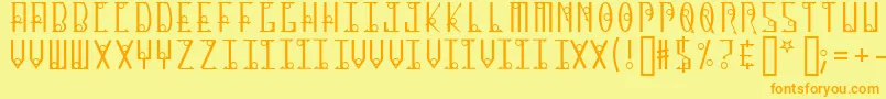 ThirteenOClock Font – Orange Fonts on Yellow Background