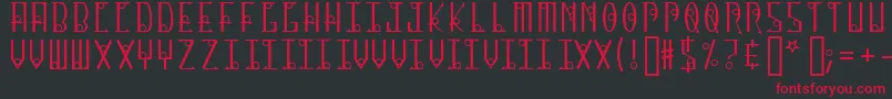 ThirteenOClock Font – Red Fonts on Black Background