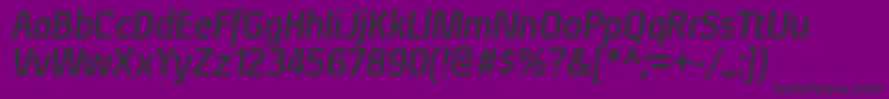 Czcionka XenurgBolditalic – czarne czcionki na fioletowym tle