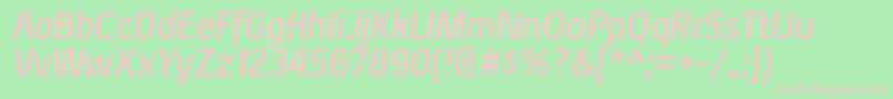 Police XenurgBolditalic – polices roses sur fond vert