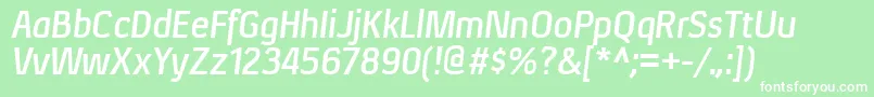 XenurgBolditalic Font – White Fonts on Green Background