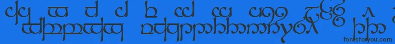 TengwarSindarin1 Font – Black Fonts on Blue Background