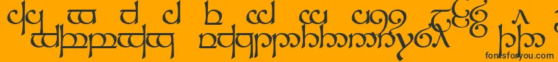 TengwarSindarin1 Font – Black Fonts on Orange Background