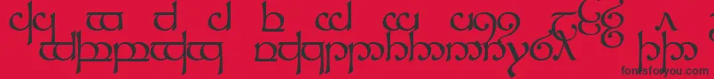 TengwarSindarin1 Font – Black Fonts on Red Background