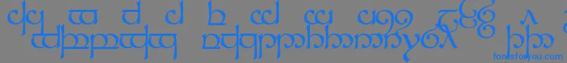 フォントTengwarSindarin1 – 灰色の背景に青い文字