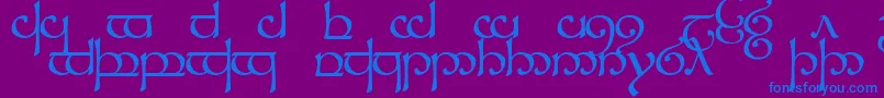 TengwarSindarin1 Font – Blue Fonts on Purple Background