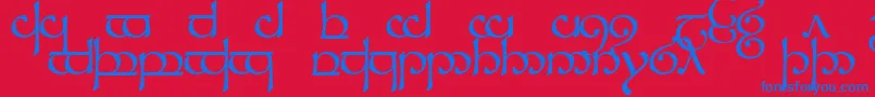 TengwarSindarin1 Font – Blue Fonts on Red Background