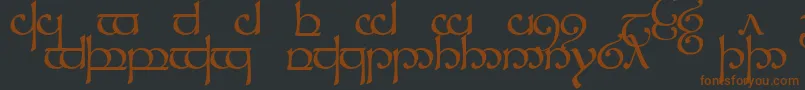 TengwarSindarin1 Font – Brown Fonts on Black Background