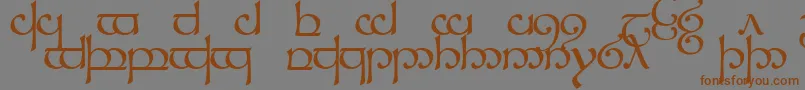 TengwarSindarin1 Font – Brown Fonts on Gray Background