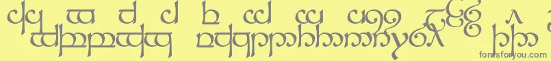 フォントTengwarSindarin1 – 黄色の背景に灰色の文字