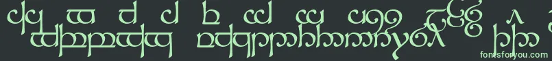 TengwarSindarin1 Font – Green Fonts on Black Background